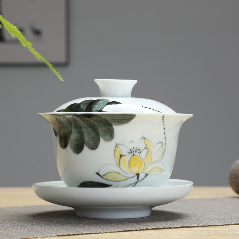 TANGPIN große kapazität keramik Terrine gaiwan teetasse handgemalte cha schüssel chinesische kung fu Tee-setzt 280 ml: Stil A