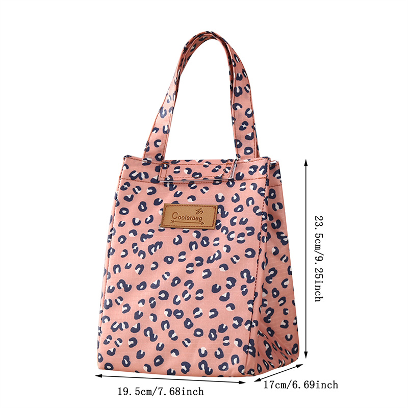 Lunch Bag Portable Food Refrigerated Bag Heat Preservation Lunch Box Lunch Bags Insulation Cover To Women Casual Handbag: Beige