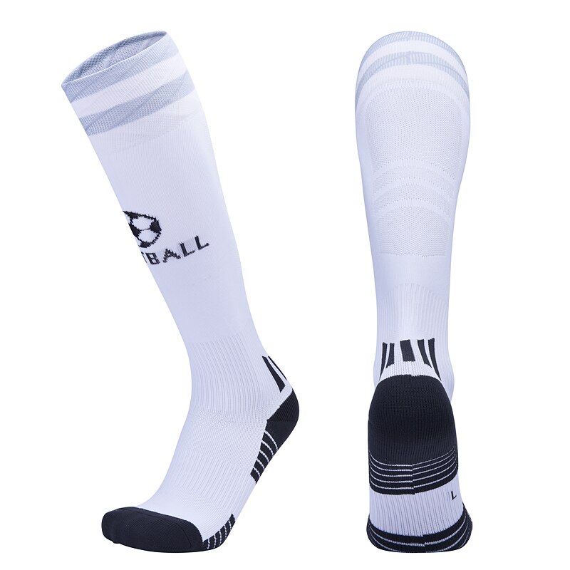 Professionale Uomo di Calcio Calzini e Calzettoni Traspirante Sport Calzini da calcio Antiscivolo Lunga Calza Trusox All'aperto Delle Donne di Nylon Elastico Calzini e Calzettoni: White / EUR 35-38 US 5-6.5