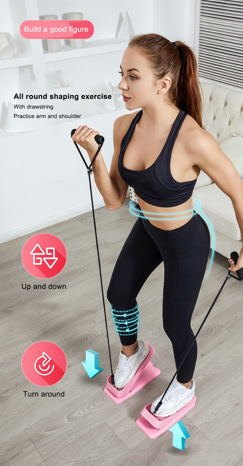 Stap Board Driehoekige Structuur Dragende Met Geluid-Absorberende Foam Pad Weerstand Lente Abs Nieuw Materiaal Stepper