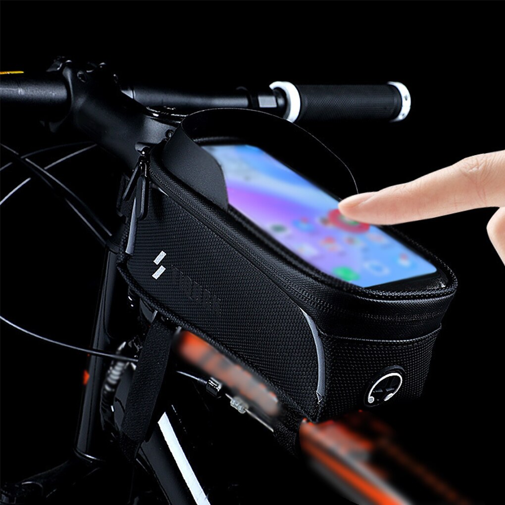 Sacs de vélo à écran tactile de 6.9 pouces, sac de Tube de tête de vélo vtt, sac de téléphone portable pour guidon de vélo