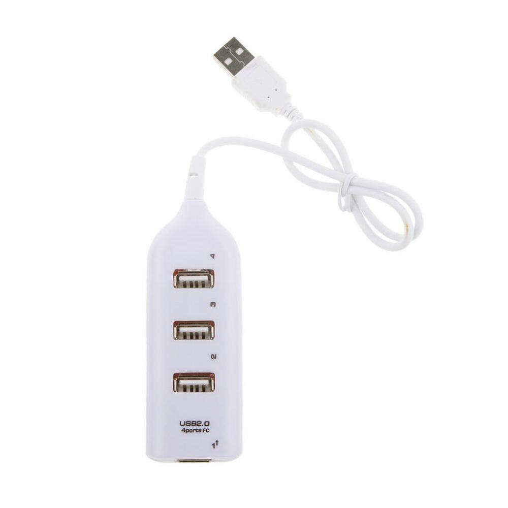 Plug-in usb 2.0 multi hub adapter splitter ekspansion desktop pc bærbar: B