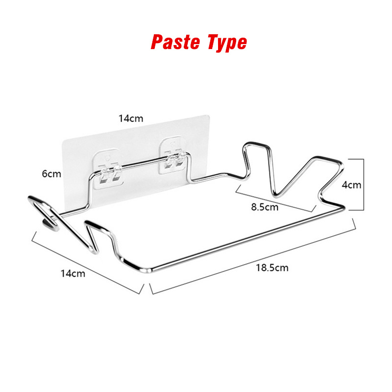 Colgador de cocina con gancho para puerta, estante de basura colgante de Metal, almacenamiento de bolsas de basura, estante de acero inoxidable para armario: Gris