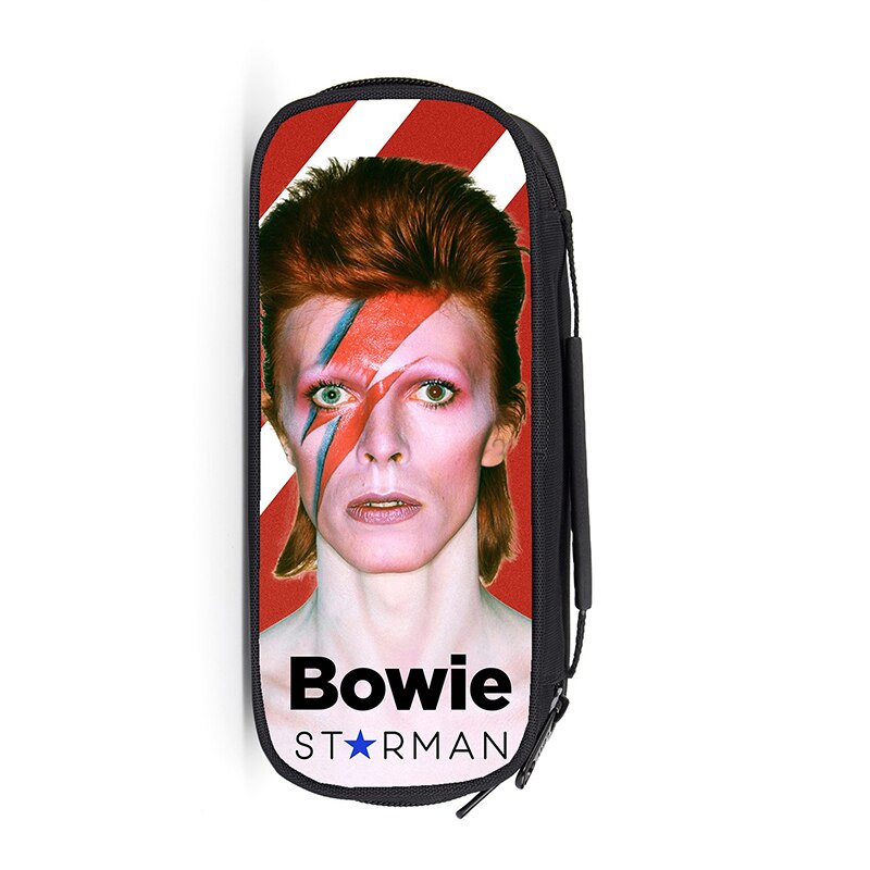 Rock Singer David Bowie Boys Girls Pencil Bag Students Multifunction Pencil Case School Supplies Sotrage Bags Kids Wallet: 008