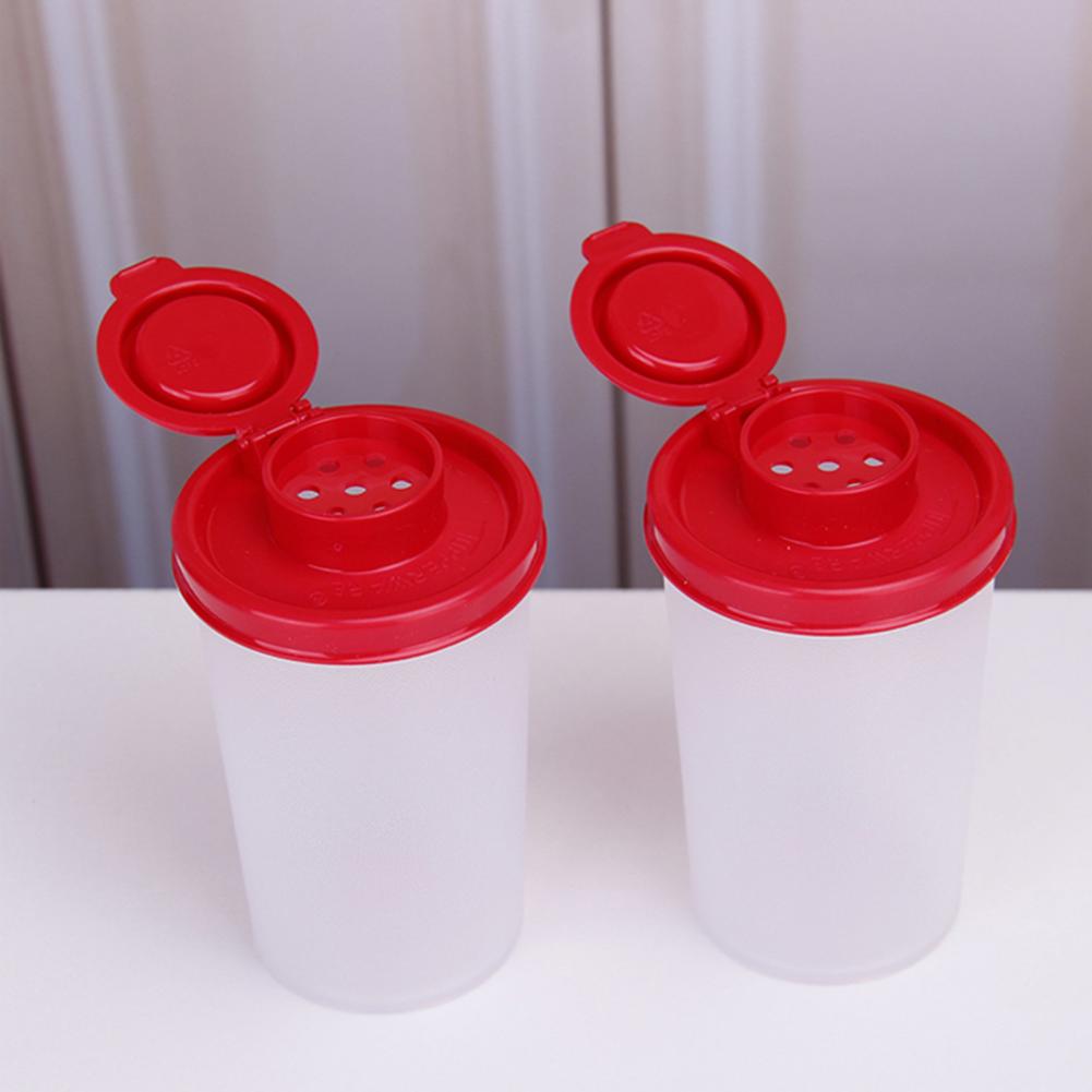 Kitchen Transparent Seasoning Jar Kitchen Spice Rack Condiment Bottle Double Lid Seasoning Box Whole Grain Storage Box