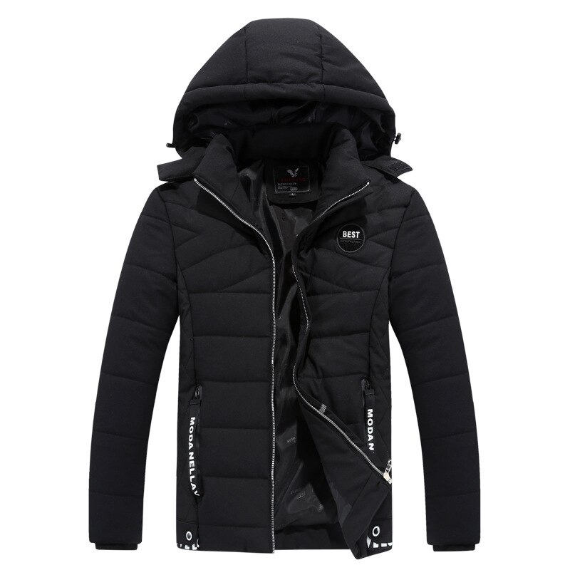 Winter heren jas korte overjassen heren kepi afneembare capuchon jas parka heren roupas heren dikke warme jas kleding jeugd