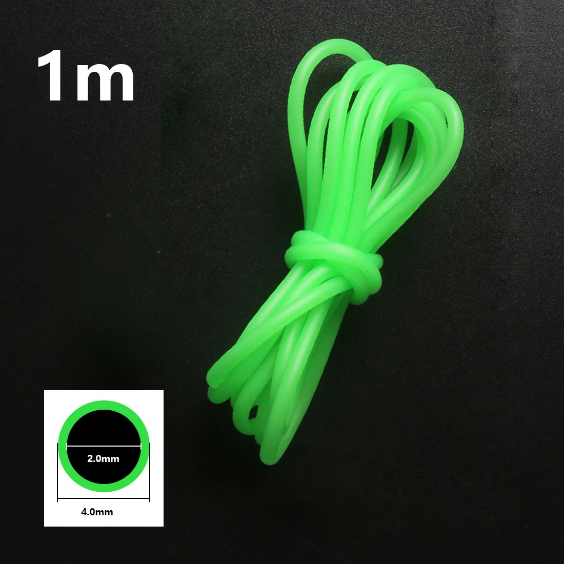 1/1.5m Fishing Night Luminous Tube Green Soft Silicone Fishing Sleeves Fishing Rig Hook Line Glow Pipe Light Tackle: green
