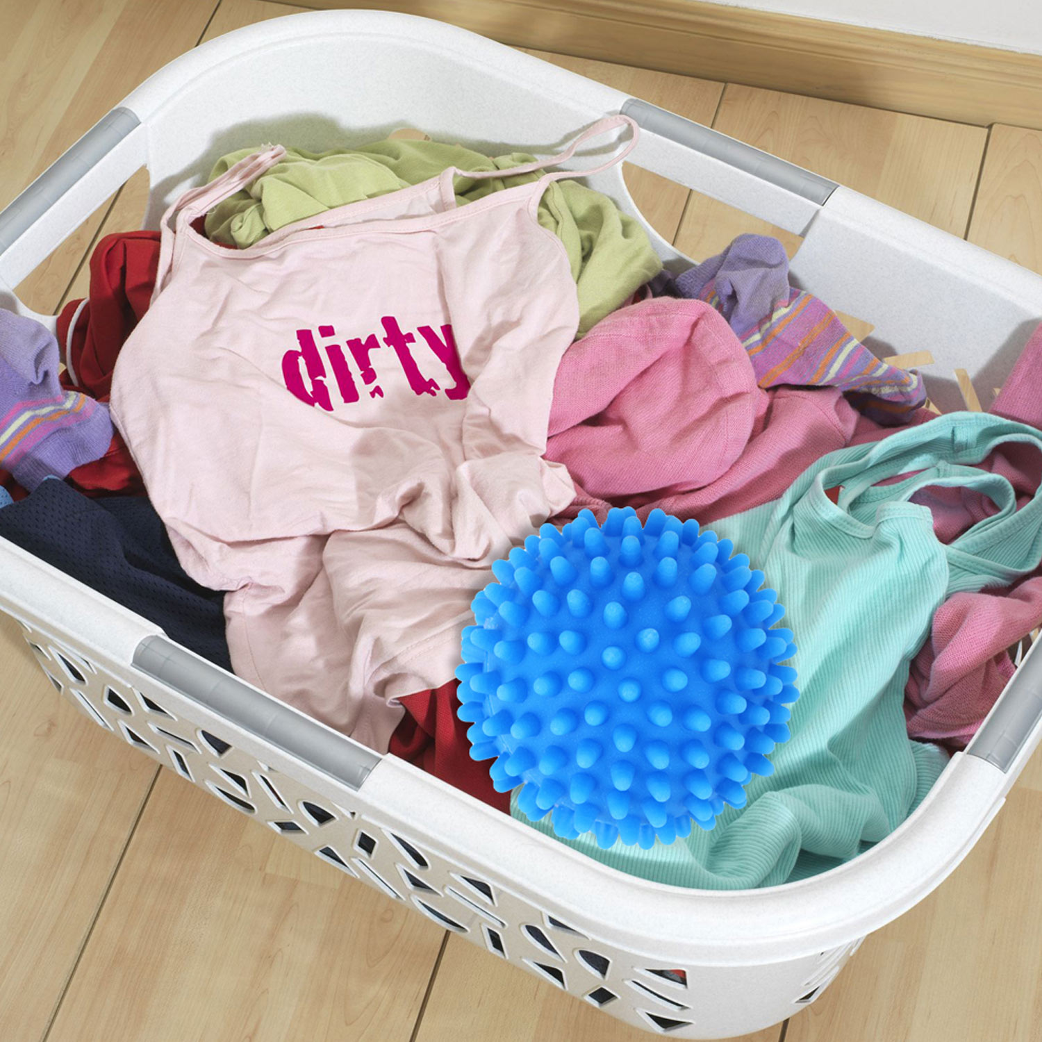 Behogar-Bolas de secado de ropa reutilizables, bolas suavizantes de tela para el hogar, colores mezclados, 6 uds.