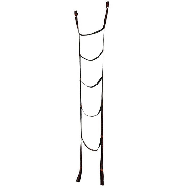 Strong Webbing Ladder 5-Step Rope Ladder Swing with Carabiners for Outdoor Tree Climbing Rescue Work: Default Title