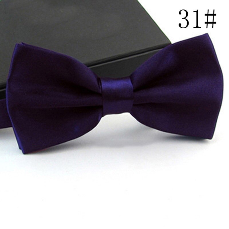 Chemise avec nœud papillon pour homme, vêtement formel, Business, mariage,: a31 Dark Purple