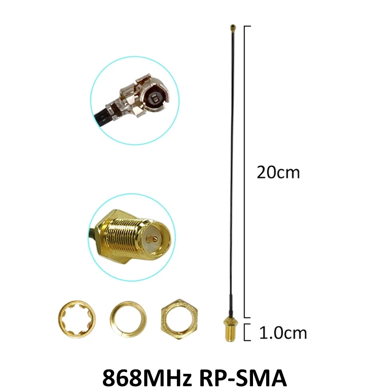 868MHz 915MHz Antenna lora pbx antena 5dbi RP-SMA Connector GSM 915 MHz 868 IOT antena antenne 21cm SMA Male /u.FL Pigtail Cable