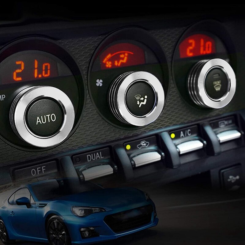 Car Air Conditioner Switch Knob Ring AC Knobs Cover Fits for Subaru BRZ for Toyota 86