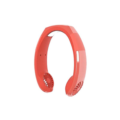 latest USB portable 2-in-1 air cooler mini electric air conditioner portable hanging neck cooling fan: Red