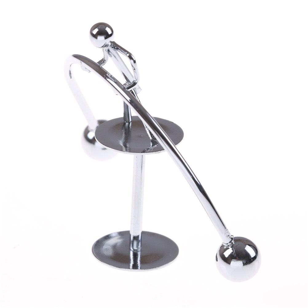 Kinetic Weightlifter Perpetual Motion Office Desk Decoration Metal Craft Perpetual Balance Home Decor Art Education