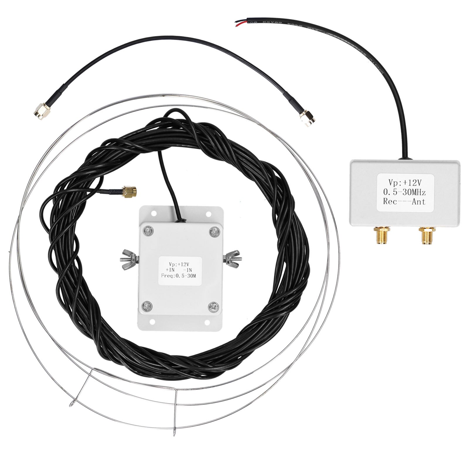 MLA-30+ (plus) Loop Antenna Active Receive Antennas Low Noise Medium Short Waves Antenna with 0.5-30 MHz Frequency