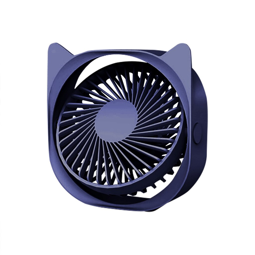 Usb Bureau Ventilator Kleine Persoonlijke Air Circulatiepomp Fan Draagbare Elektrische Tafel Desktop Fan Oplaadbare Reizen Fans Voor Camping Kantoor: Blue