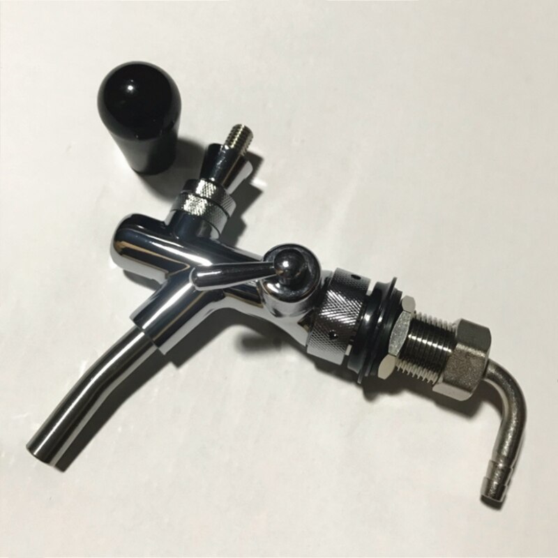 Draft Beer Faucet Adjustable Brass G5/8 Homebrew Beer Tap for Keg with Ball Lock Flow Control Tap Accessories