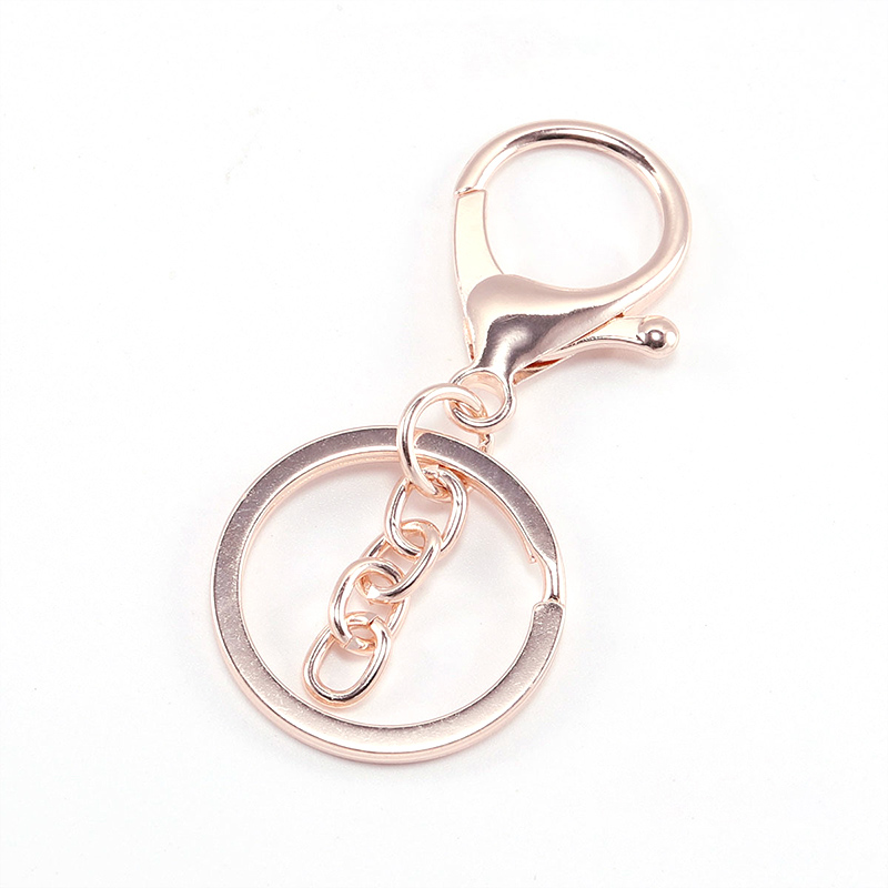 Popular 1PC Classic Key Chain Lobster Clasp Key Ring Key Hook: B Rose Gold