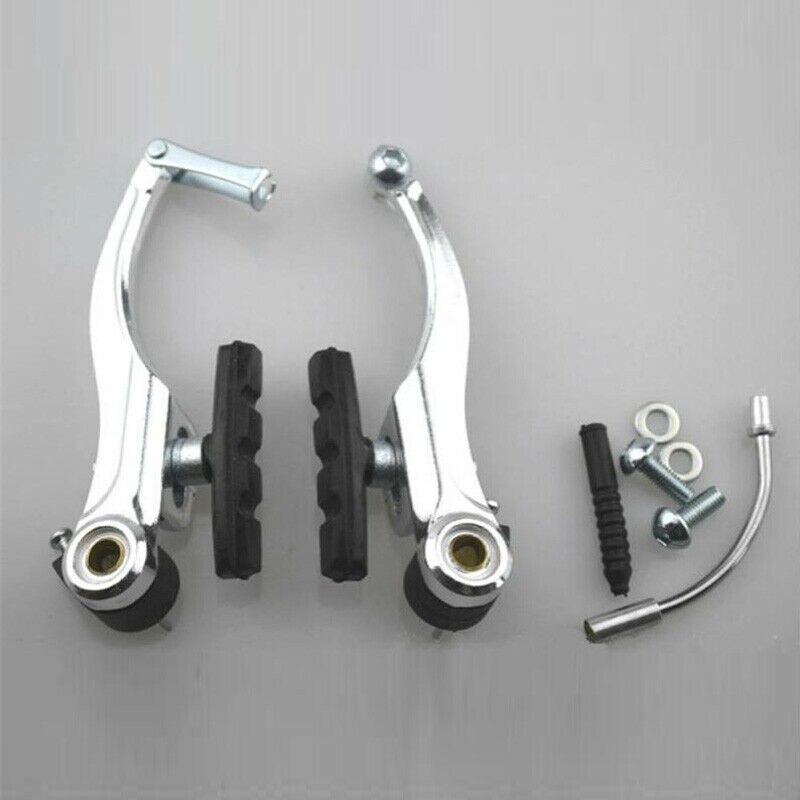 Aluminum Alloy V Brake Bicycle Cycling Curved Rods Bike Brakes Full Set UND