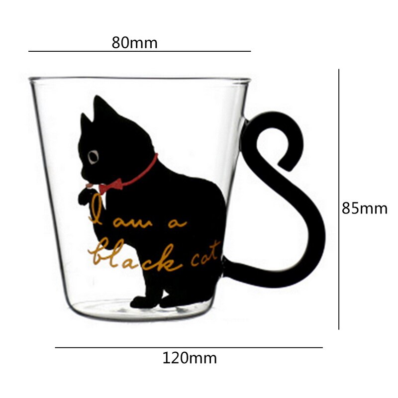 Cute Cat Milk Coffee Mug Water Glass Mug Cup Tea Cup Cartoon Home Office Cup For Fruit Juice Insulated Coffee Mugs