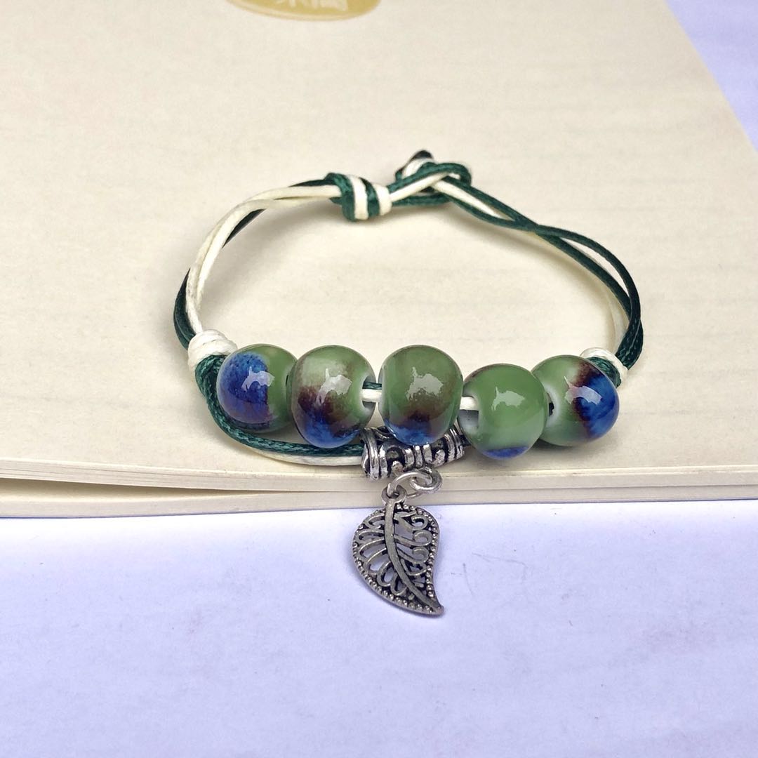 Eenvoudig handgemaakte keramische armbanden kralen boho stijl dames sieraden  #1618: 10