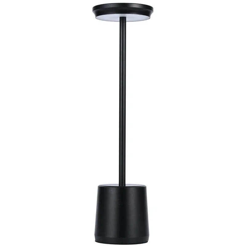 Led Tafellamp Oplaadbare Bedlamp Camping Licht Voor Restaurant Bar Sfeer Bureaulamp Traploos Dimmen Touch: changeable / Black