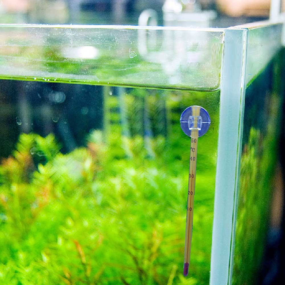 15Cm Hydrometer Aquarium Glas Huishouden Aquarium Thermometer Aquarium Dompelpompen Glazen Thermometer Decor Met Zuignap