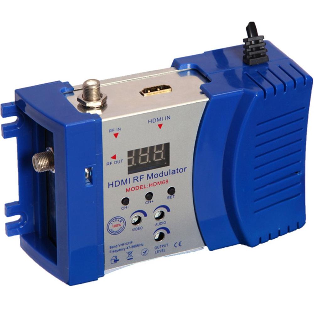 Modulateur numérique HDM68 modulateur numérique RF HDMI convertisseur AV à RF modulateur Portable Standard VHF UHF PAL/NTSC pour l'ue