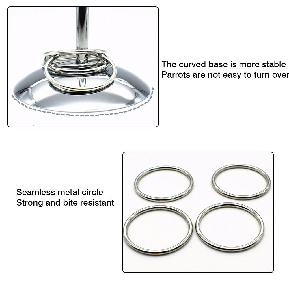 Stainless Steel Bird Toy Activity Training Funny Mini Ferrule Toy for Parrot Development Interactive Supplies Cage Foot Toys