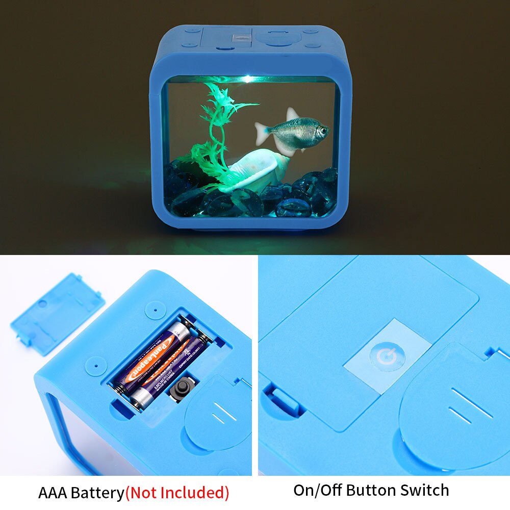 Mini Betta Fish Tank Small Ecological Landscape Aquarium Detachable Seaweed Reptile Jellyfish Goldfish Shrimp Insects Habitat