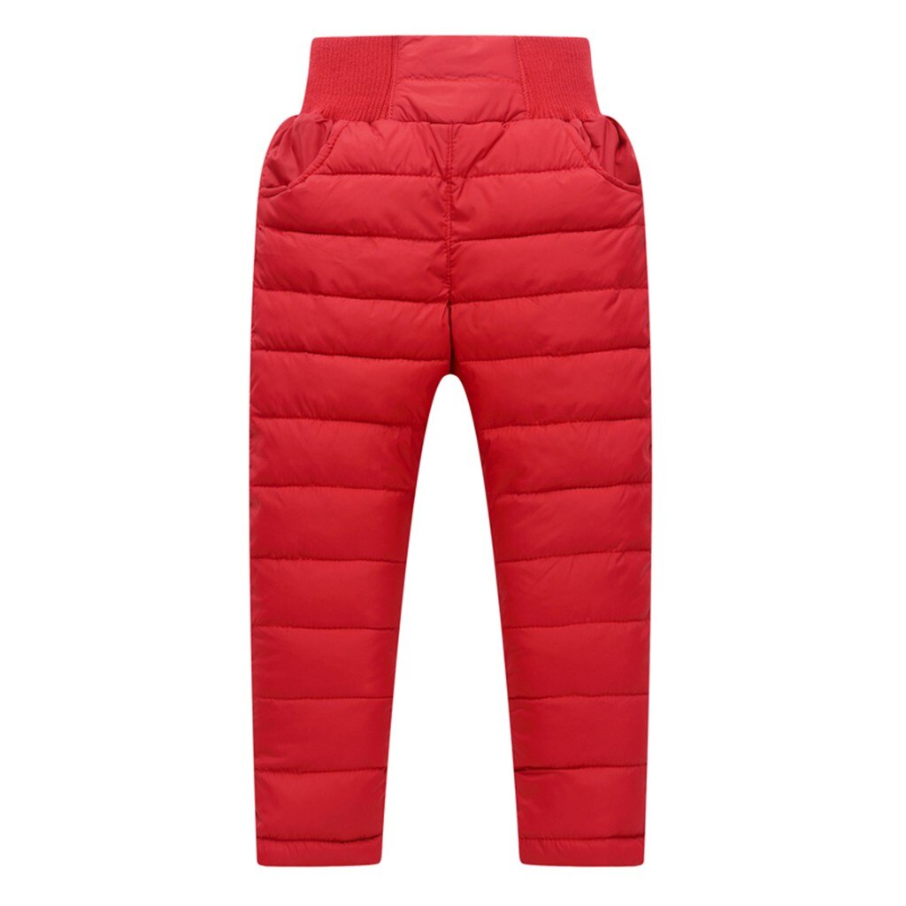 Pantalon d'hiver en coton rembourré pour tout-petits | Épais et , pantalon de Ski imperméable, Leggings taille haute, pour bébés de 9-10-12 ans: Rouge / 7