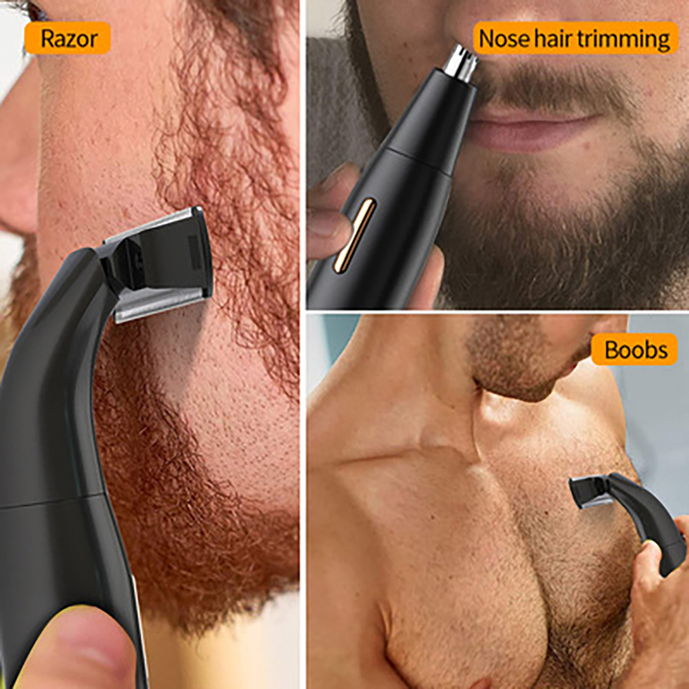 3 In 1 Nose And Ear Trimmer Men Hair Removal Nose Clipper Cut Haircut Lcd Electric Shaver Machine Razor Epilator Brow Trimming