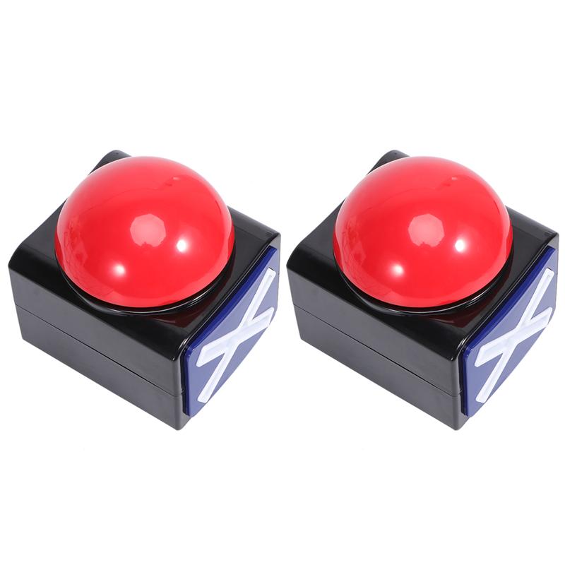2Pcs Squeeze Sound Box Game Answer Buzzer Electronic Sounding Toy TV Show Sound Button without Battery Red