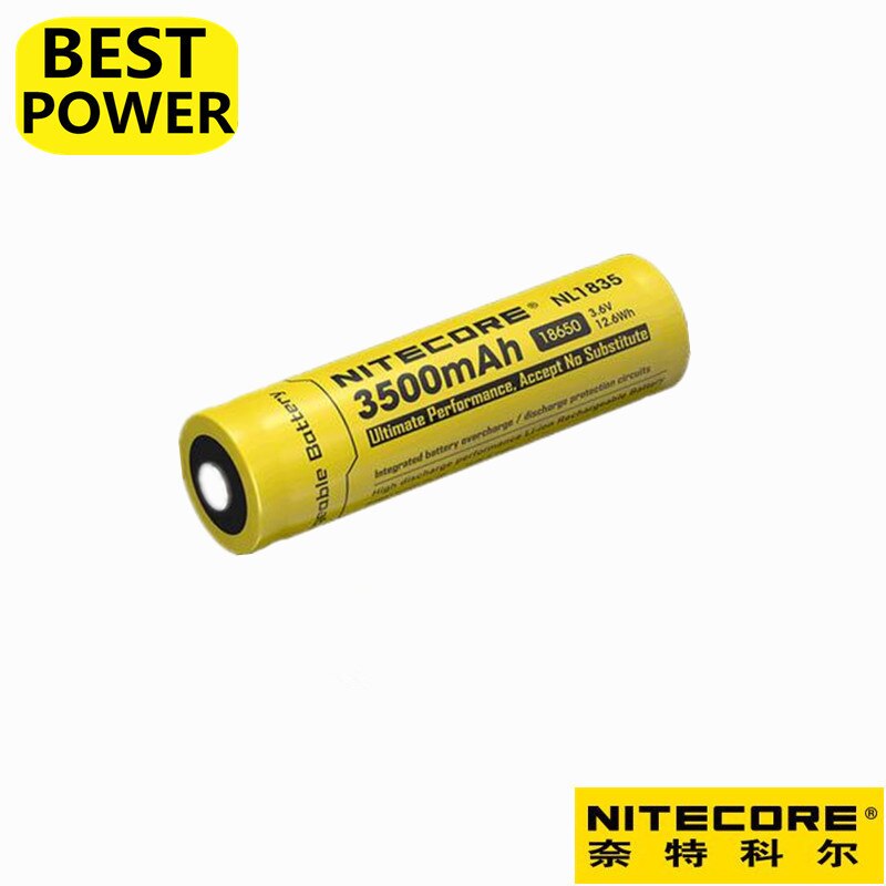 Nitecore NL1835 18650 3500mAh 3.7V 12.6Wh Rechargeable Li-on Battery with Protection for LED Flashlight