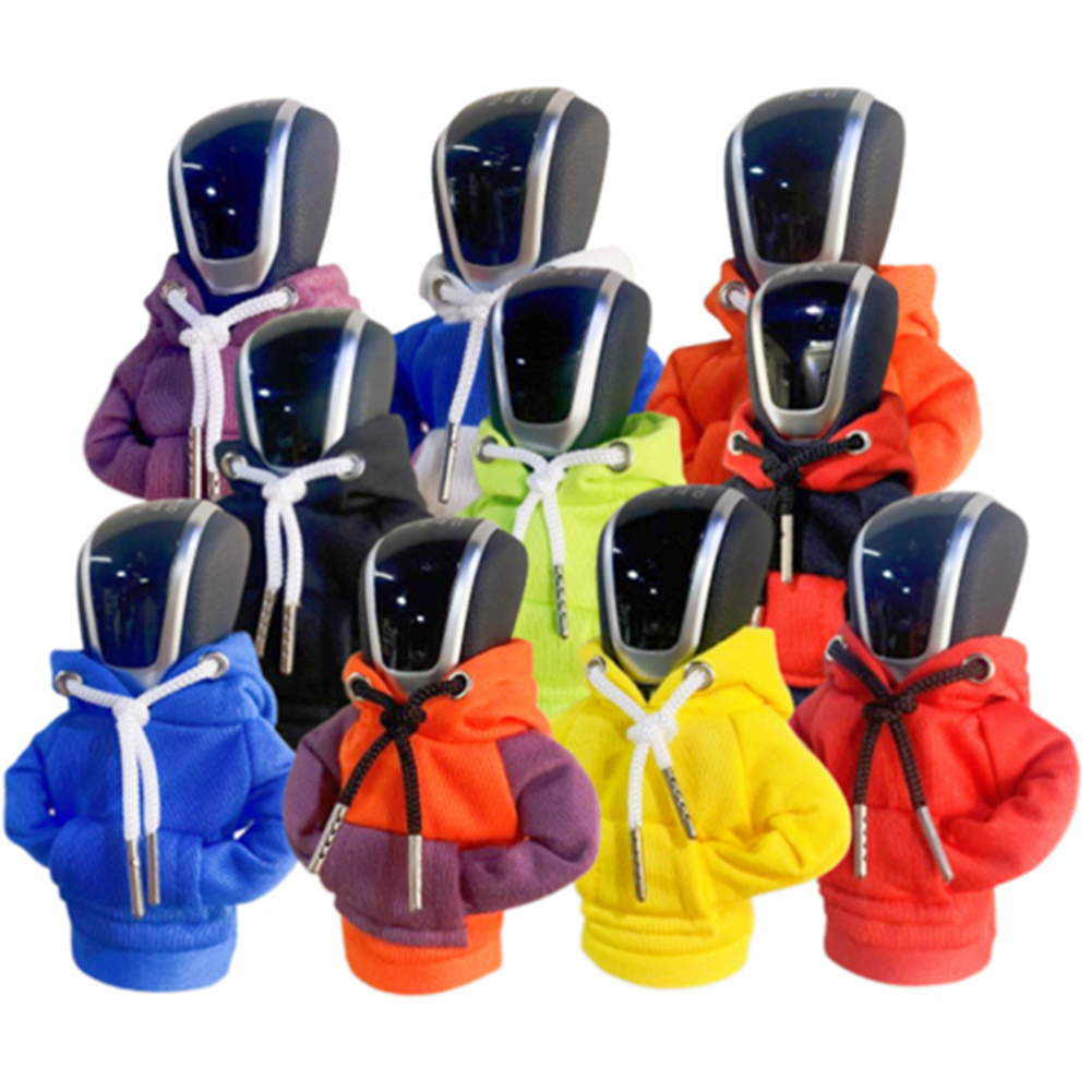 Gearbox Handle Hoodie Night Sweatshirts Handbrake Cover Universal Car Gear Lever Knob Cover Gearshift Hoodie For Gearbox