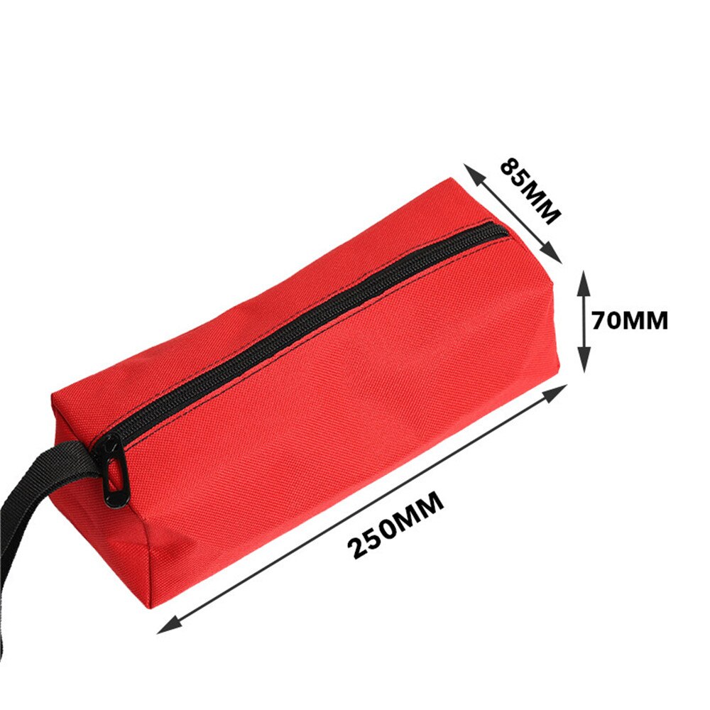Multifunktion oxford lærred folde skruenøgle taske værktøj rulle opbevaring lomme værktøj vandtæt opbevaring håndværktøj taske: Lille rød