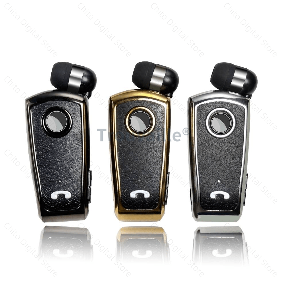 Trouvaille auriculares inalámbricos oreja en loto auriculares Bluetooth auriculares vibratorios auriculares manos libres baratos con cable retráctil