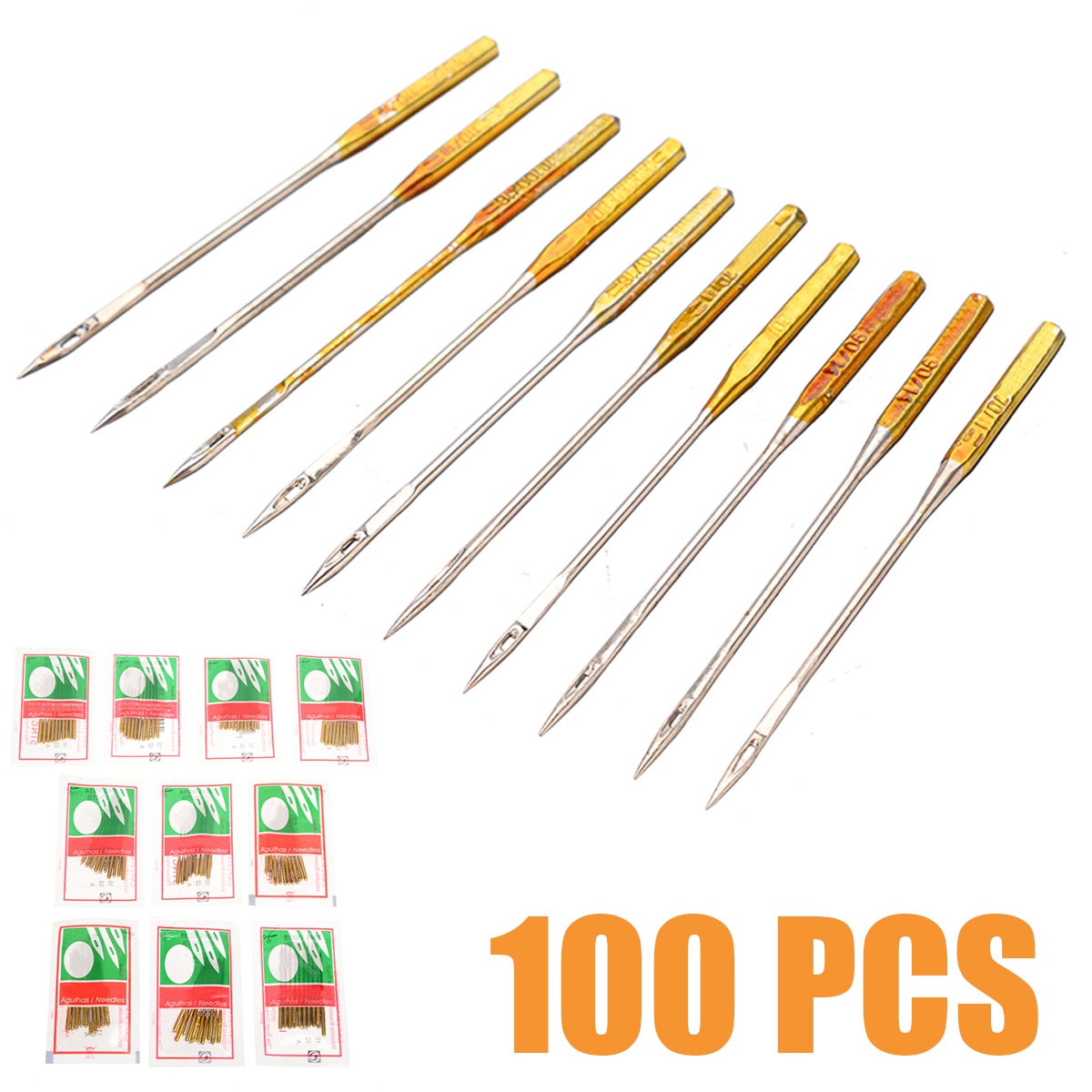 100pcs/set Sewing Machine Needles HAX1 705H For Singer Needles Home Sewing Needle Machine Accessories 9 11 14 16 18