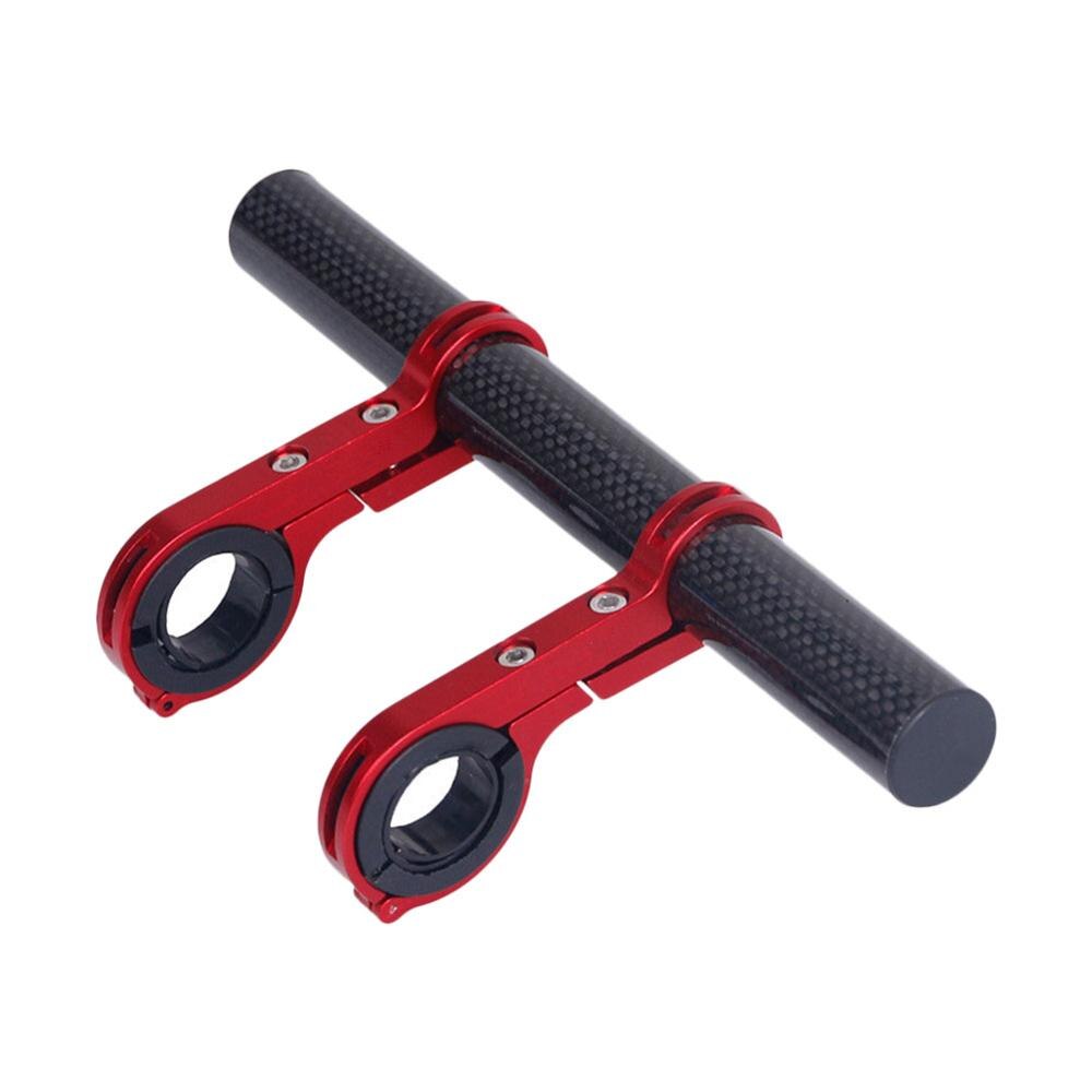 Stuur Extender Fiets Uitbreiding Fiets Dubbele Klem Beugel Aluminium/Carbon Fiber Extender Accessoires: Rood