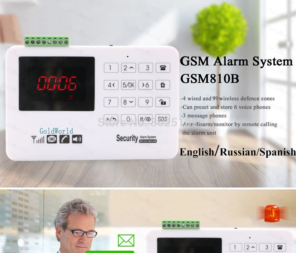Wireless GSM Alarm System 433MHz Home Burglar Security Alarm System Touch Keyboard