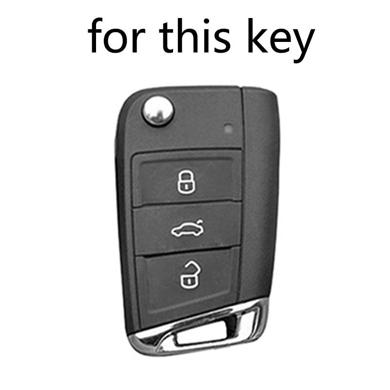 Silikon nyckelfodral för vw polo golf 7 tiguan för skoda fabia octavia karoq för seat ateca leon fjärrkontroll fob nyckelskydd