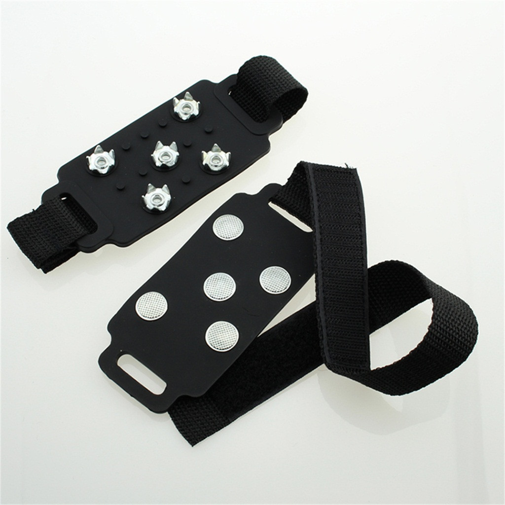 Anti Slip Ice Gripper Spike Winter Climbing Spikes Grips Crampon Cleats 5-Stud Shoes Cover Snow Spikes Cleats Chain Claws Grips