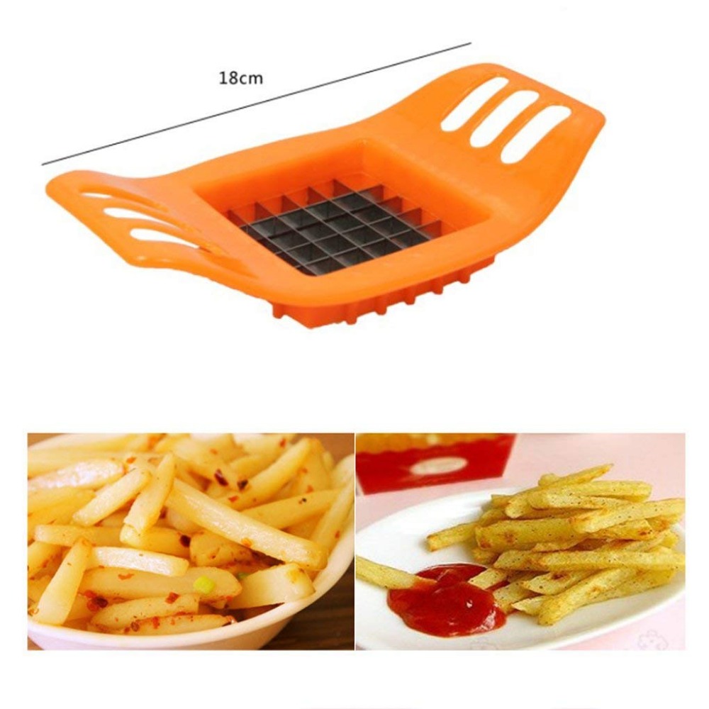 1 st Aardappel Slicer Cutter Rvs Franse Fry Chopper Chips Maken Tool Fries Cutter Aardappel Groente Slicer