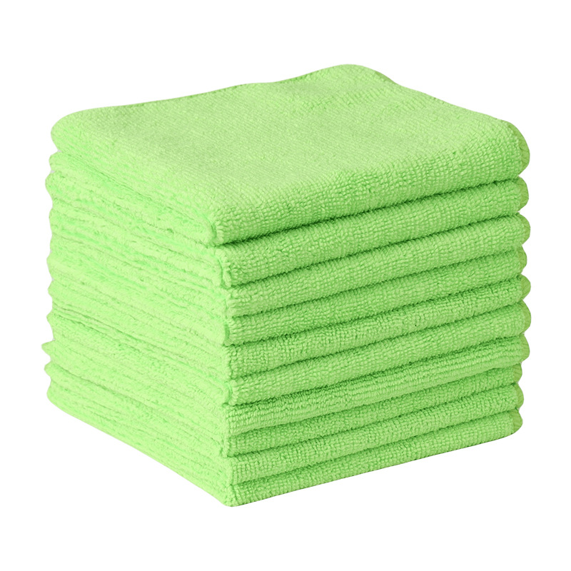 Toallas de limpieza de coche de microfibra gruesas, suaves, de secado rápido, espejos de ventanas, trapos de limpieza, paños de limpieza de doble capa para el hogar, 10/5/3/1 Uds.: Azul cielo / 10 ud