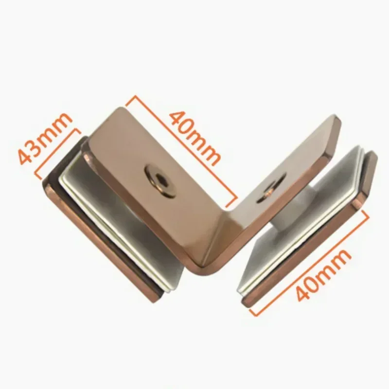 Rose Gold Douche Installatiesets Douche Glazen Klem Beugel Glazen Deurgreep Scharnier Behuizing Glazen Paneel Steunstang