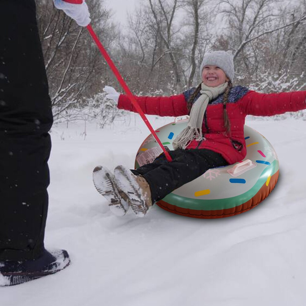 Ciambella gonfiabile in PVC addensato all&#39;aperto cerchio da sci durevole resistente all&#39;usura slitta da neve tubo da sci anello da sci Pad accessorio sportivo