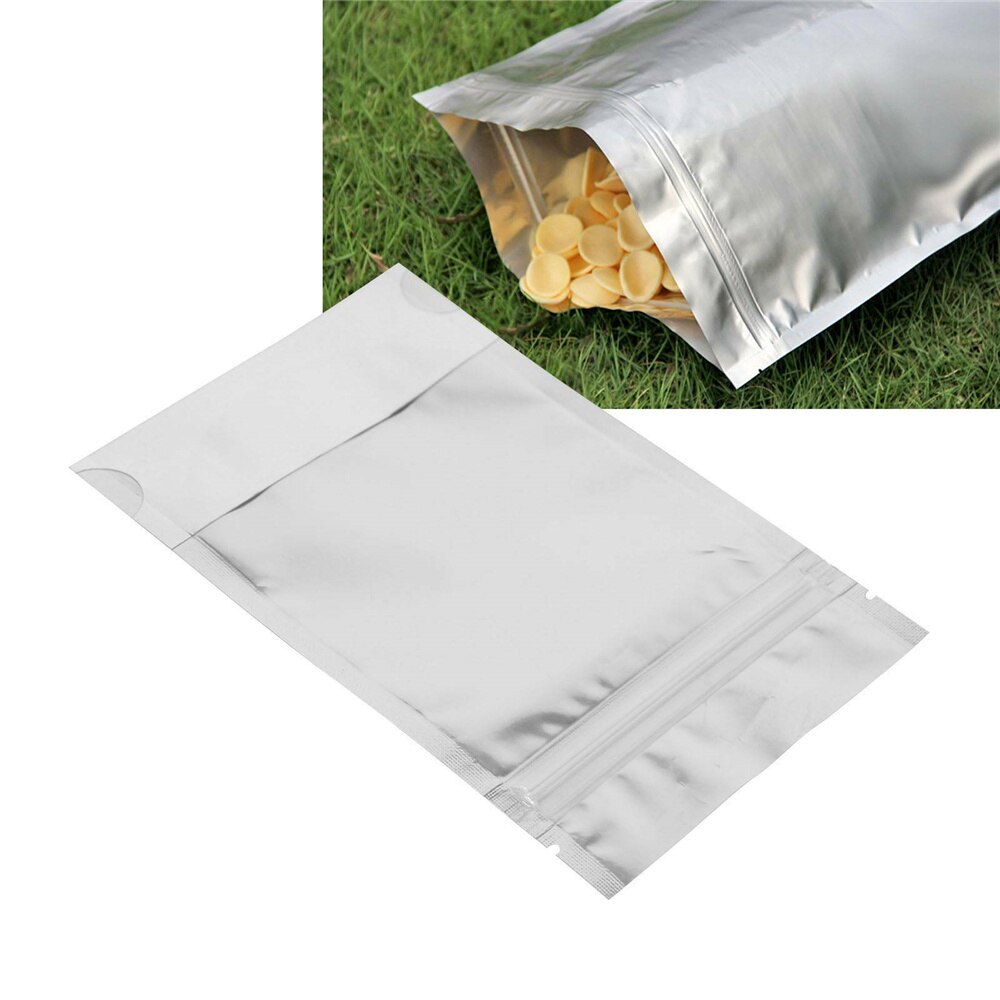 WACCOMT Pack 50 stuks stand-up matte aluminiumfolie, zakken met ritssluiting, voor levensmiddelen, geurbestendig, langdurige opslag (11 x 16 cm, zwart