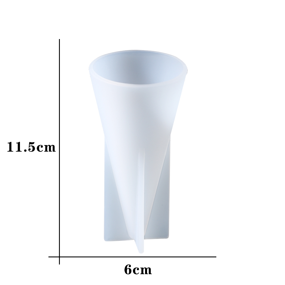 Cono de anillo geométrico piramidal, molde de silicona, cristal triangular, anillo DIY, soporte para presentación de joyería, artesanía de joyería, molde de resina epoxi: Gris