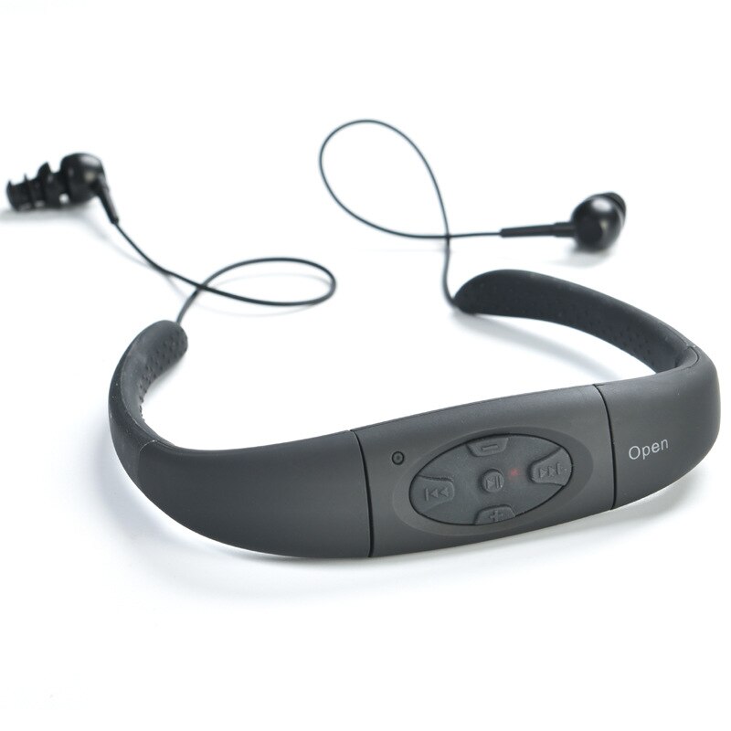 Reproductor de música MP3 impermeable IPX8, 4G, 8G, 16GB, banda para el cuello deportiva subacuática, natación, buceo, con Radio FM, auriculares estéreo