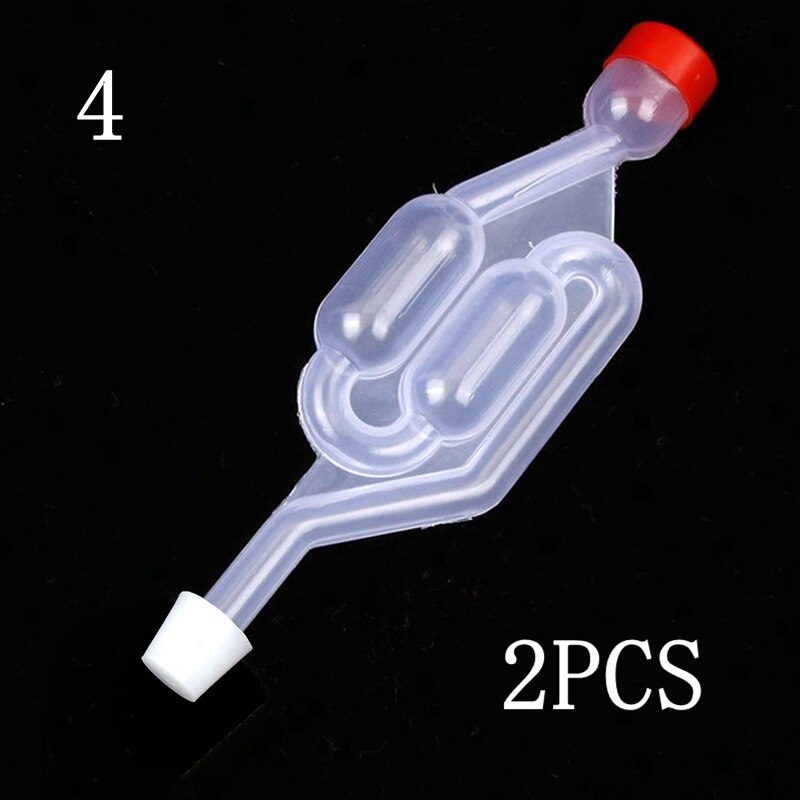 2pcs/Lot Home Brew Wine Fermentation Airlock With Silicone Stoppers Plug Airlock Seal Valve Bubbler Fermentation Brewing Tools: Airlock Size 4 Plug